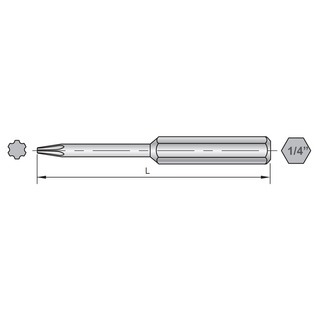 Embout de rechange 50mm sloky pour vis torx plus